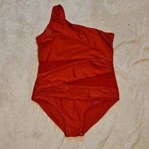 Vibrant Red One Piece Swimwear